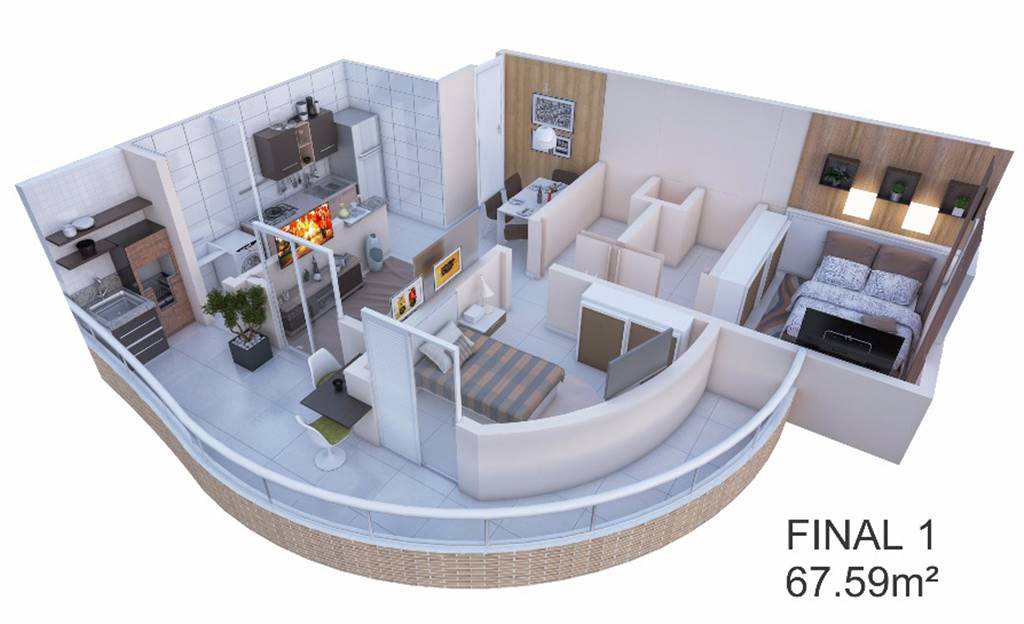 Apartamento em Praia Grande, no bairro Maracanã