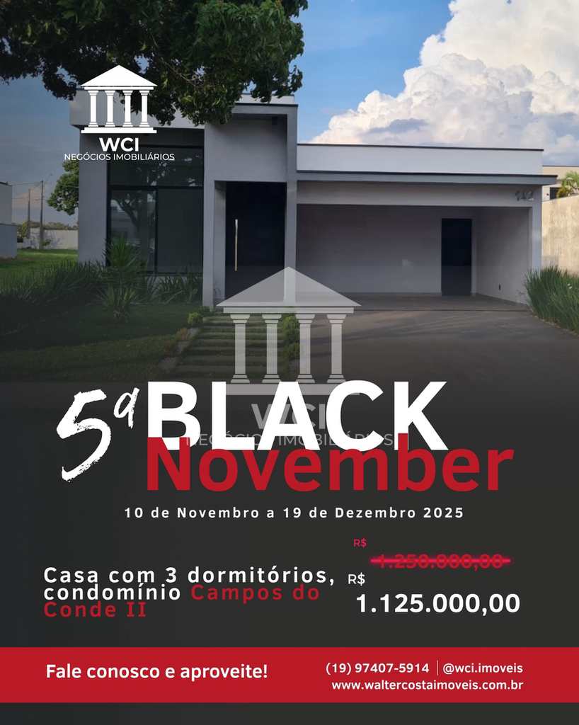 Casa de Condomínio em Paulínia, no bairro Cascata