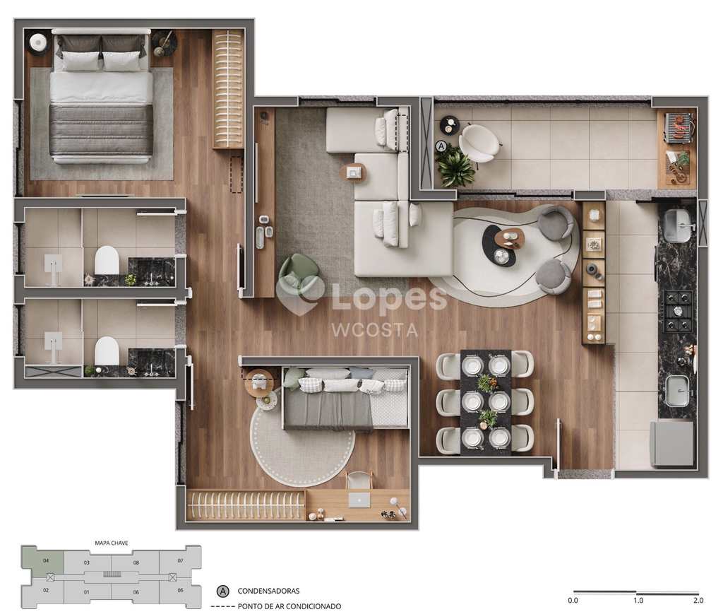 Apartamento em Paulínia, no bairro Jardim dos Calegaris