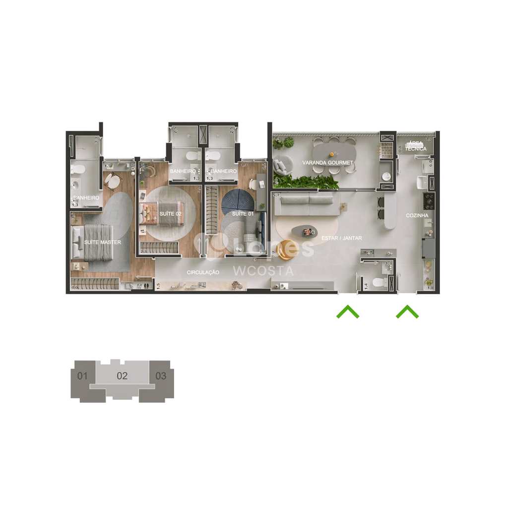 Apartamento em Paulínia, no bairro Santa Terezinha