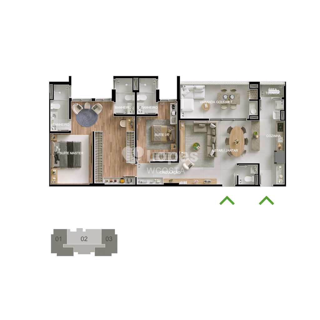 Apartamento em Paulínia, no bairro Santa Terezinha