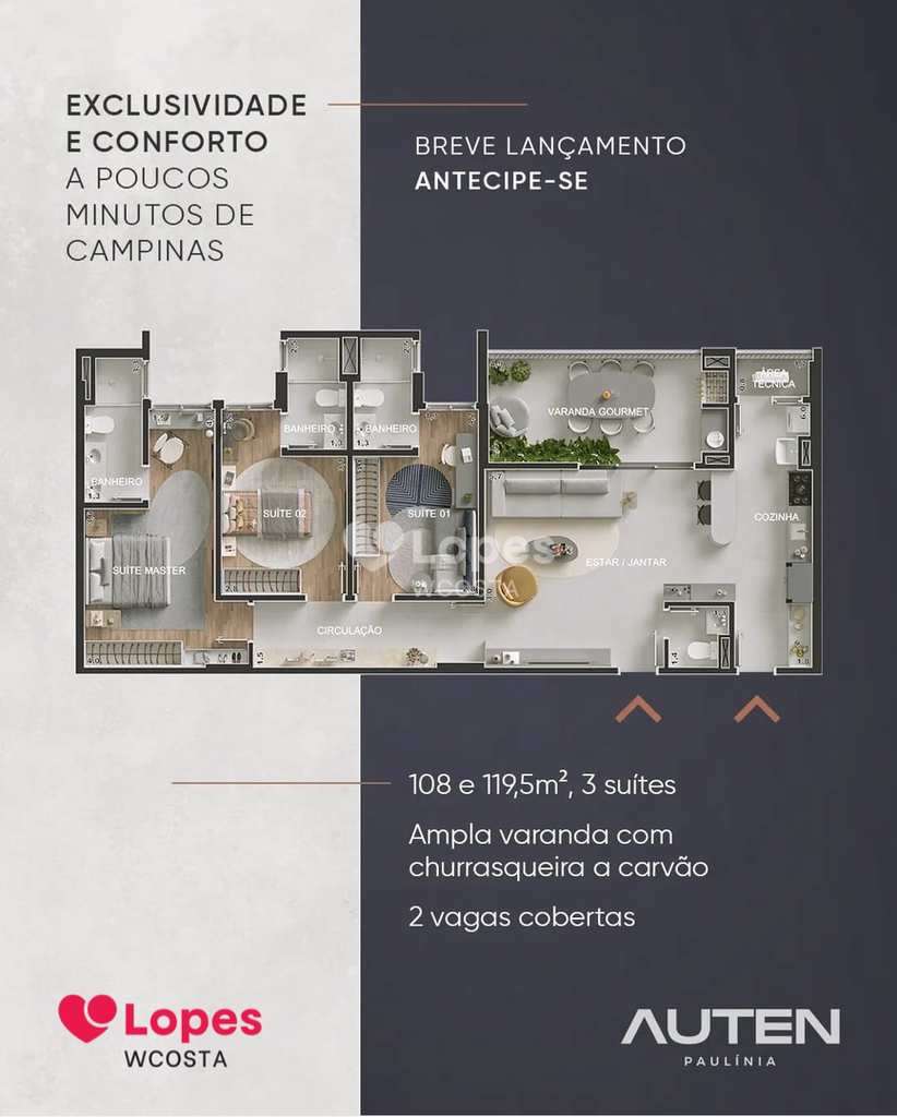 Apartamento em Paulínia, no bairro Santa Terezinha
