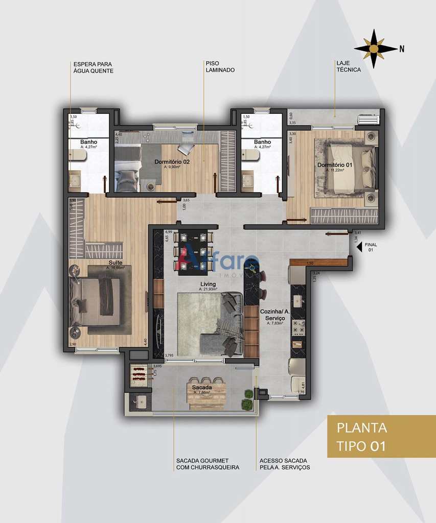 Apartamento em Caxias do Sul, no bairro Cristo Redentor