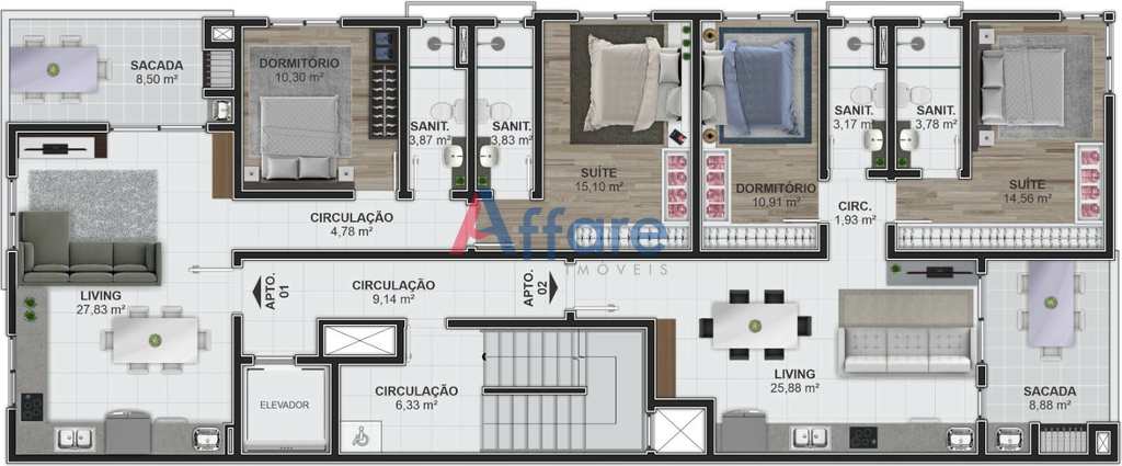Apartamento em Caxias do Sul, no bairro São Leopoldo