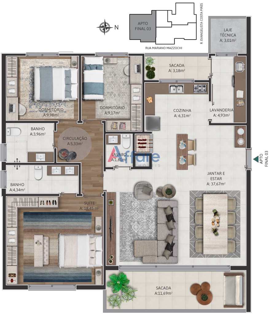 Apartamento em Caxias do Sul, no bairro Cruzeiro