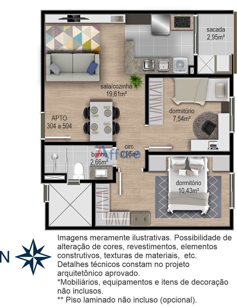 Apartamento em Caxias do Sul, no bairro Cidade Nova