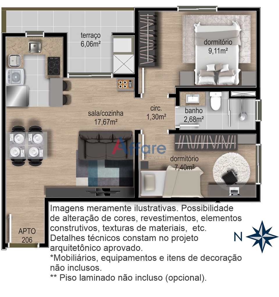 Apartamento em Caxias do Sul, no bairro Cidade Nova