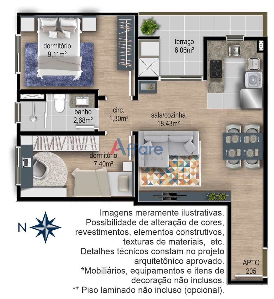 Apartamento em Caxias do Sul, no bairro Cidade Nova