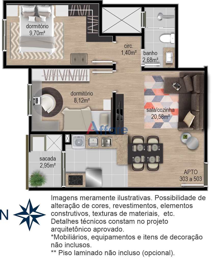 Apartamento em Caxias do Sul, no bairro Cidade Nova
