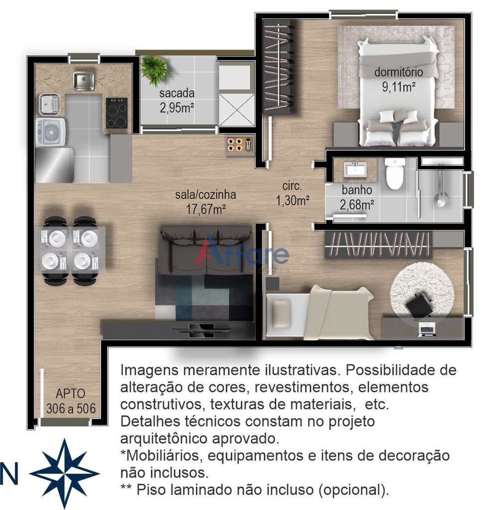 Apartamento em Caxias do Sul, no bairro Cidade Nova