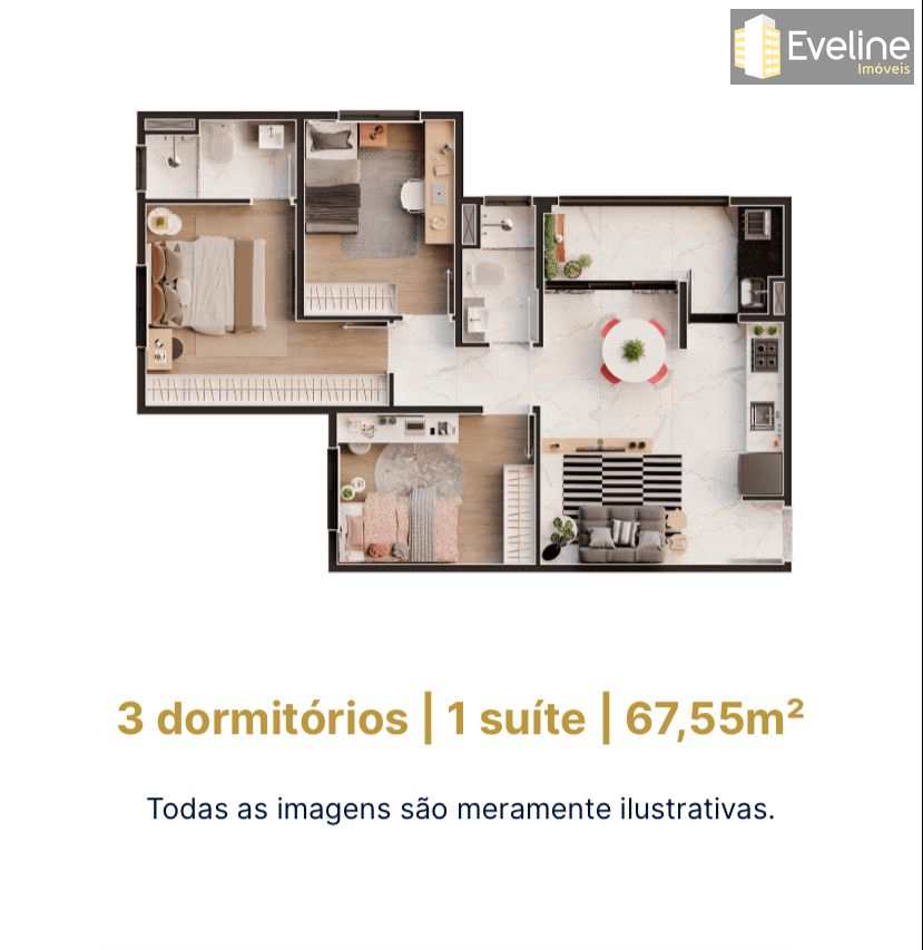 Apartamento em Mogi das Cruzes, no bairro Mogi Moderno