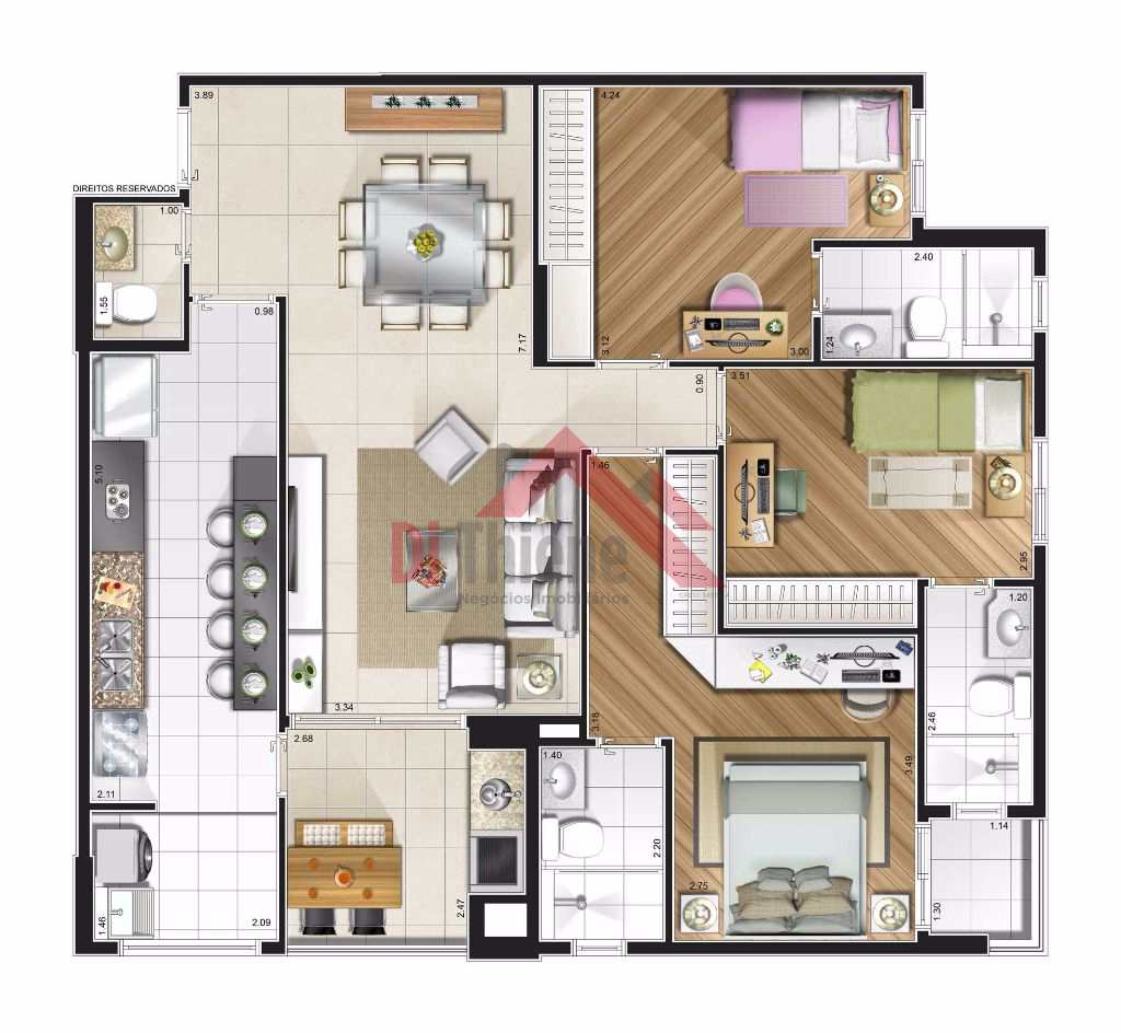 Apartamento em São Caetano do Sul, no bairro Centro