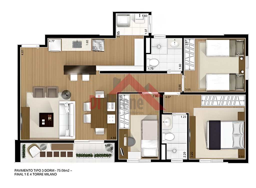 Apartamento em São Caetano do Sul, no bairro Mauá