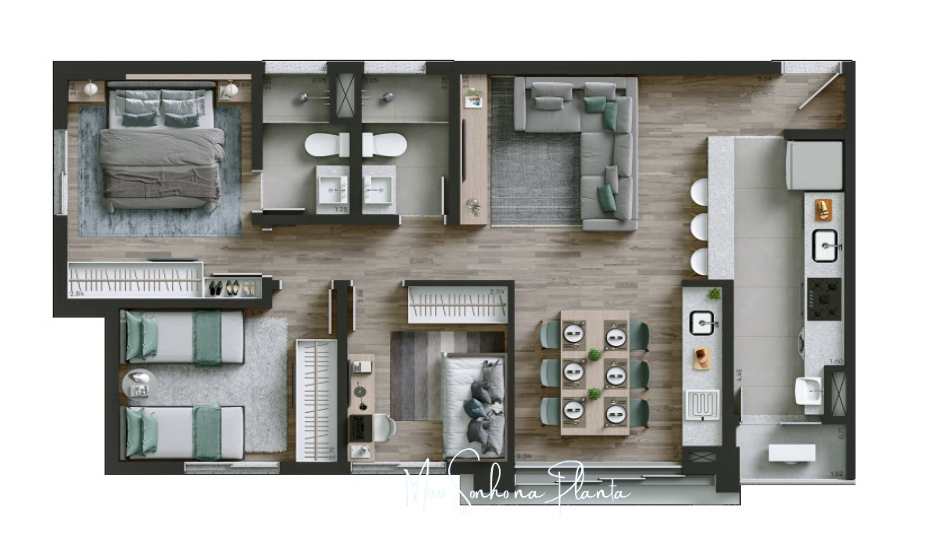 Apartamento em Santa Bárbara D'oeste, no bairro Centro Condomínio Vitra Residence