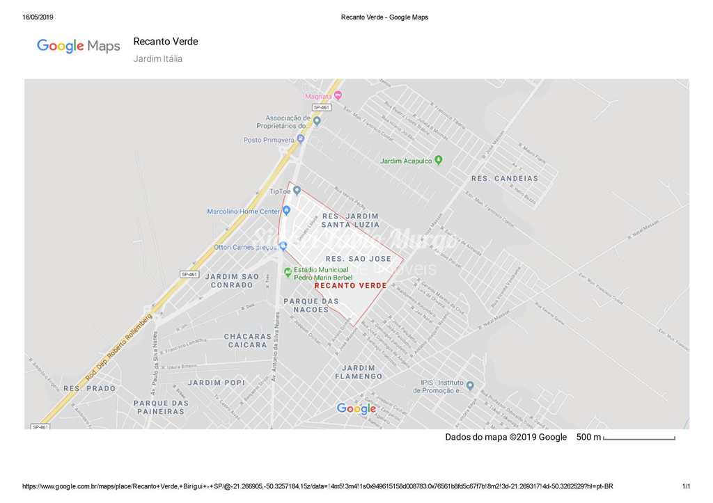 Loteamento em Birigui, no bairro Recanto Verde