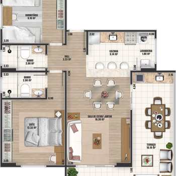 Apartamento em Praia Grande, bairro Ocian