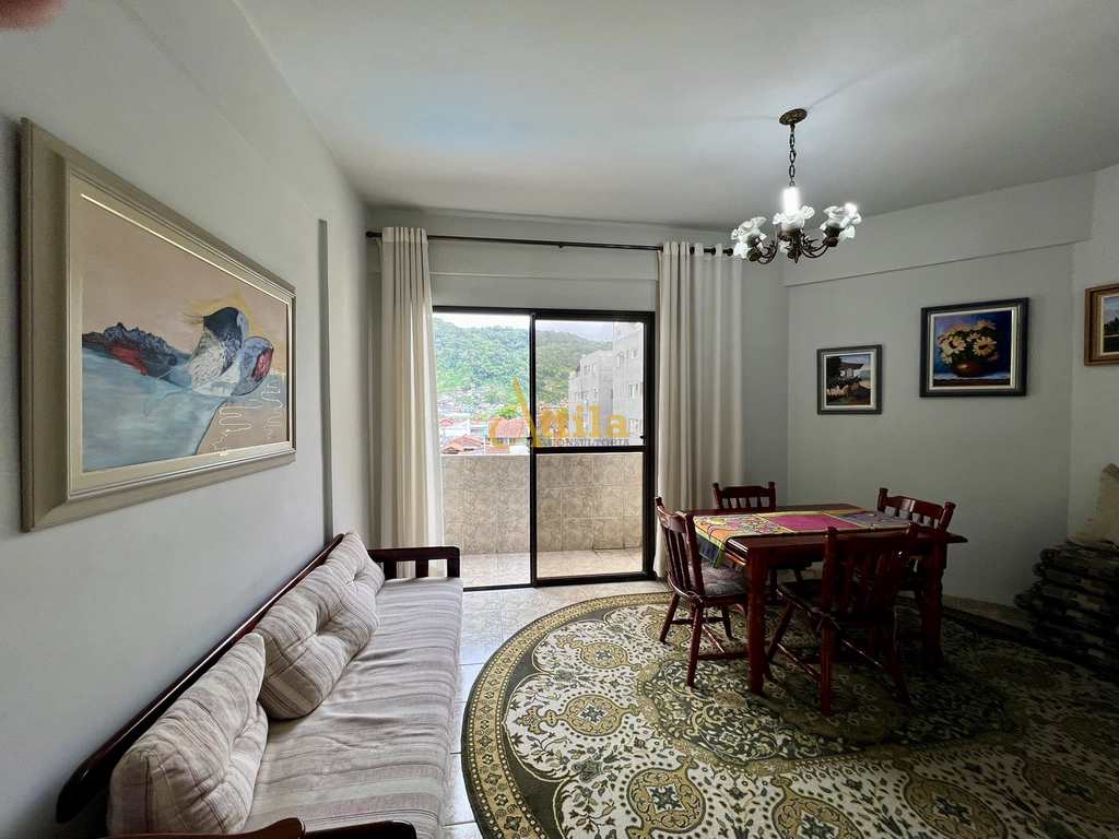 Apto 1 suíte, sacada, área de lazer, 1 vaga, praia da Enseada