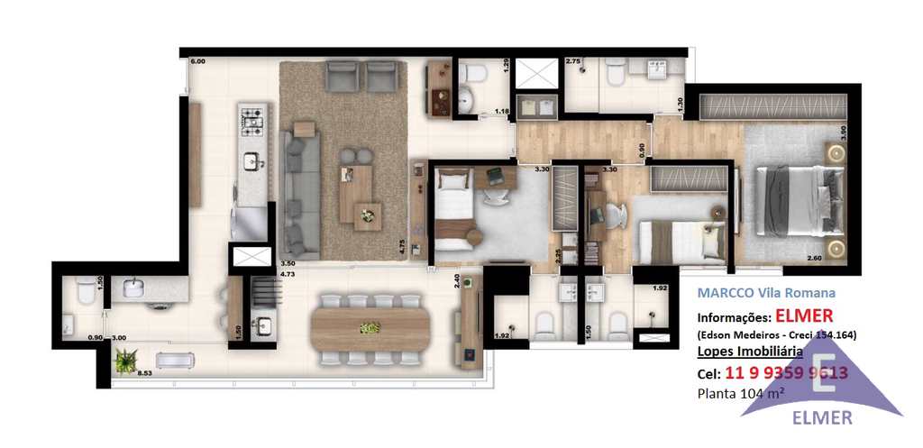 Apartamento em São Paulo, no bairro Água Branca
