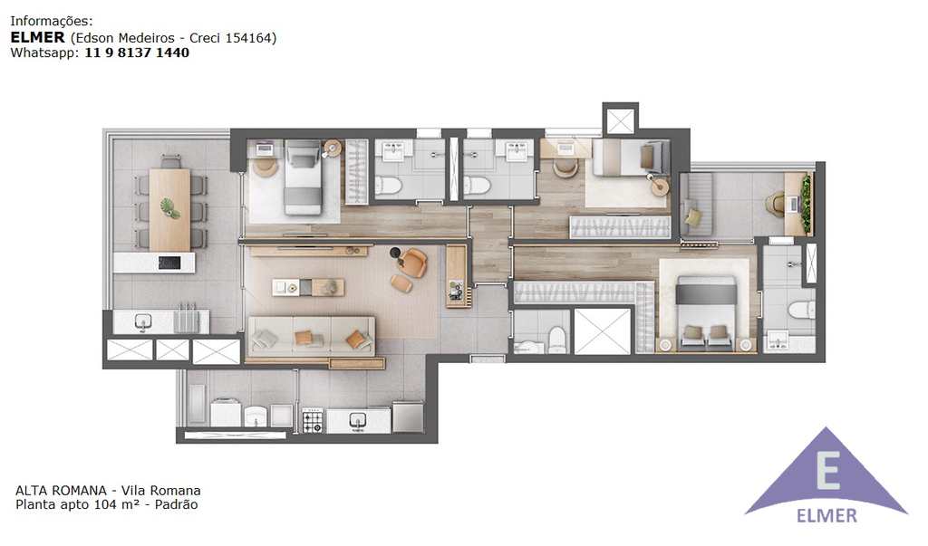 Apartamento em São Paulo, no bairro Água Branca