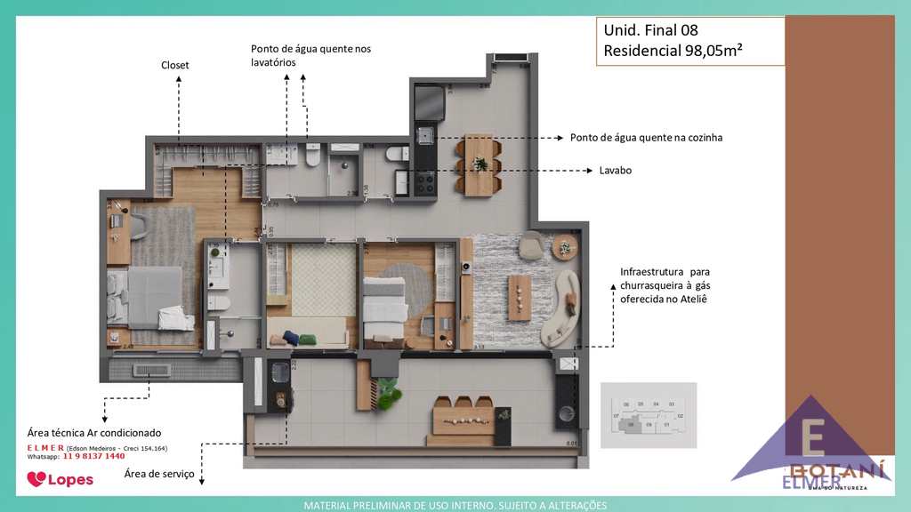 Apartamento em São Paulo, no bairro Vila Pompéia