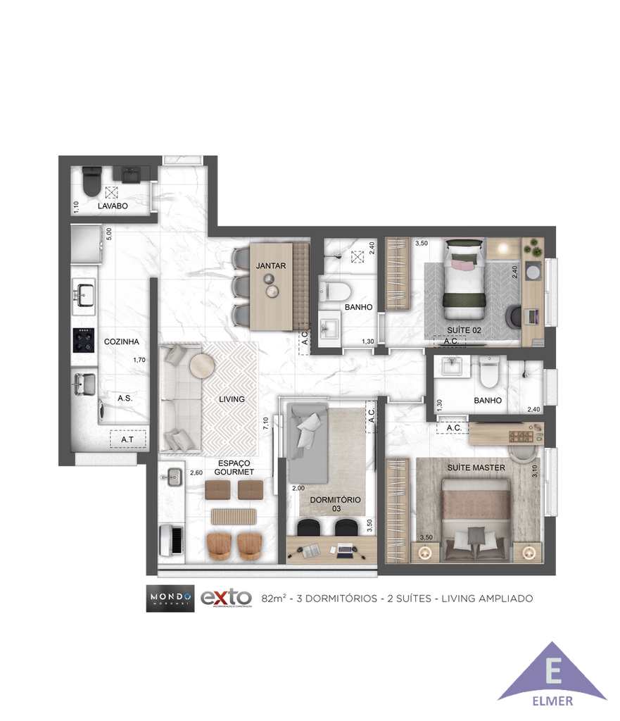 Apartamento em São Paulo, no bairro Vila Andrade