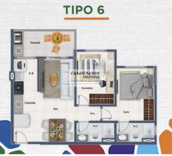 Apartamento em Praia Grande, no bairro Canto do Forte