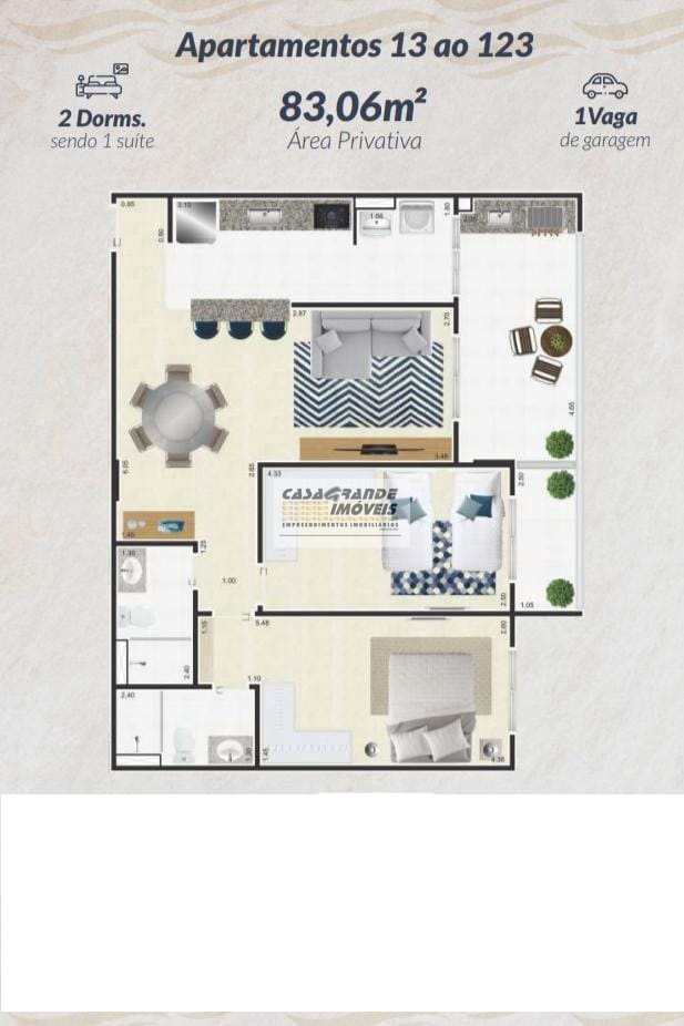 Apartamento em Praia Grande, no bairro Flórida