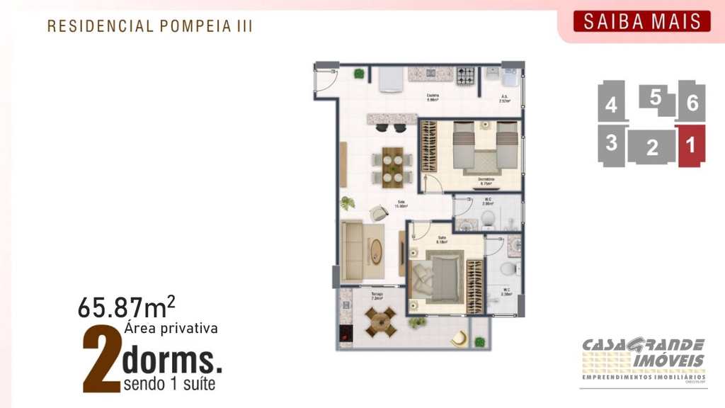 Apartamento em Praia Grande, no bairro Ocian