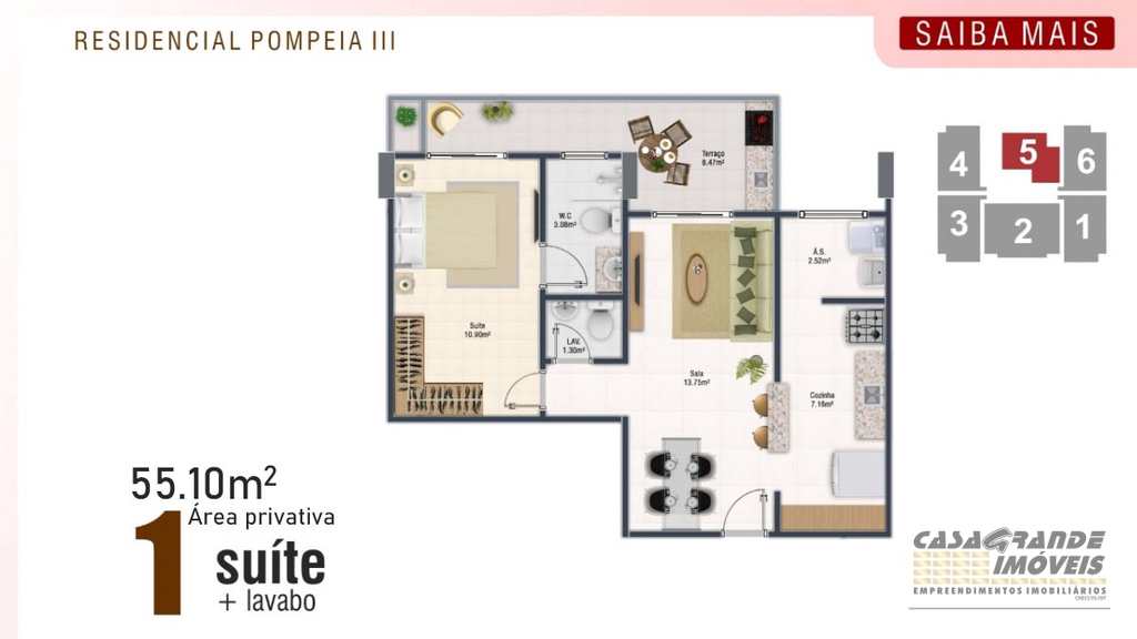 Apartamento em Praia Grande, no bairro Ocian