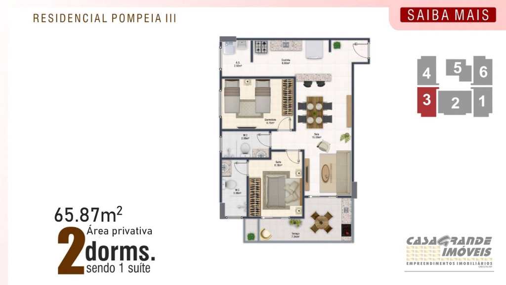 Apartamento em Praia Grande, no bairro Ocian