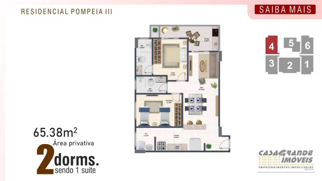 Apartamento em Praia Grande, no bairro Ocian