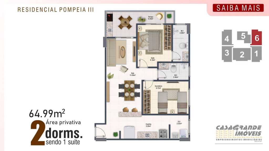 Apartamento em Praia Grande, no bairro Ocian
