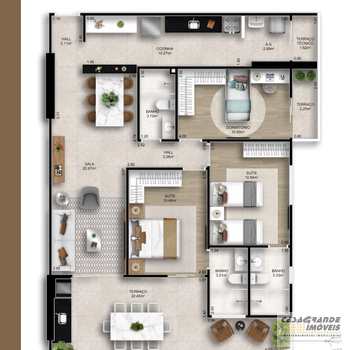 Apartamento em Praia Grande, bairro Aviação