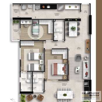 Apartamento em Praia Grande, bairro Aviação