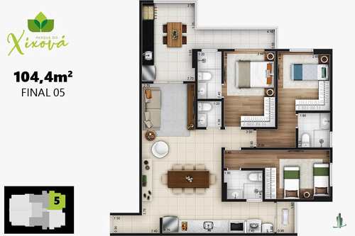 Apartamento, código 1412 em Praia Grande, bairro Canto do Forte