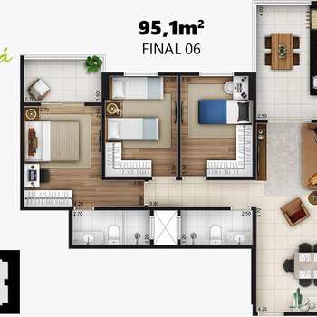 Apartamento em Praia Grande, bairro Canto do Forte