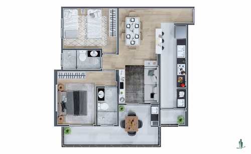 Apartamento, código 1655 em Praia Grande, bairro Mirim