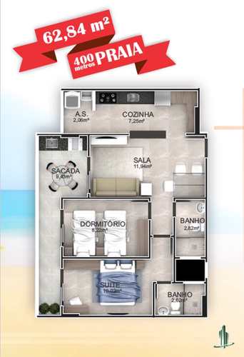 Apartamento, código 1667 em Praia Grande, bairro Aviação