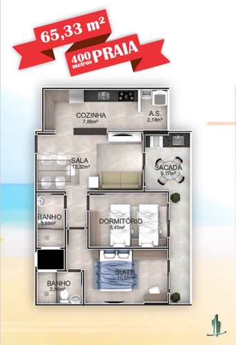 Apartamento, código 1670 em Praia Grande, bairro Aviação