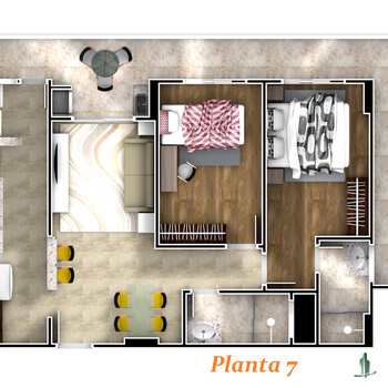 Apartamento em Praia Grande, bairro Aviação