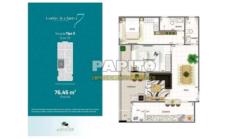 Apartamento em Praia Grande, no bairro Mirim