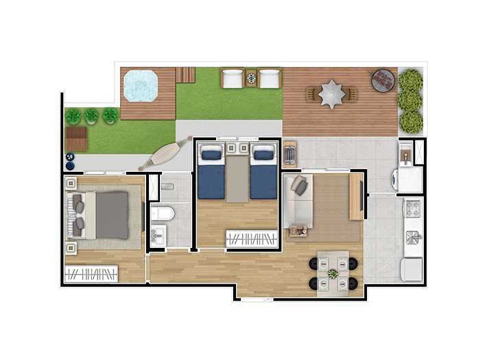 Apartamento em Cotia, no bairro Parque Rincão