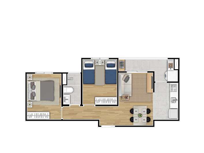 Apartamento em Cotia, no bairro Parque Rincão