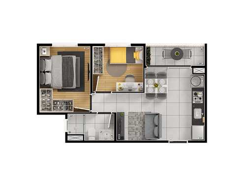 Apartamento, código 41 em São Paulo, bairro Vila das Belezas