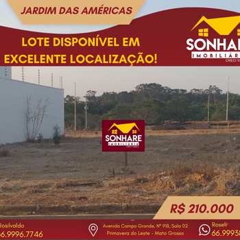 Terreno em Primavera do Leste, bairro Jardim das Américas