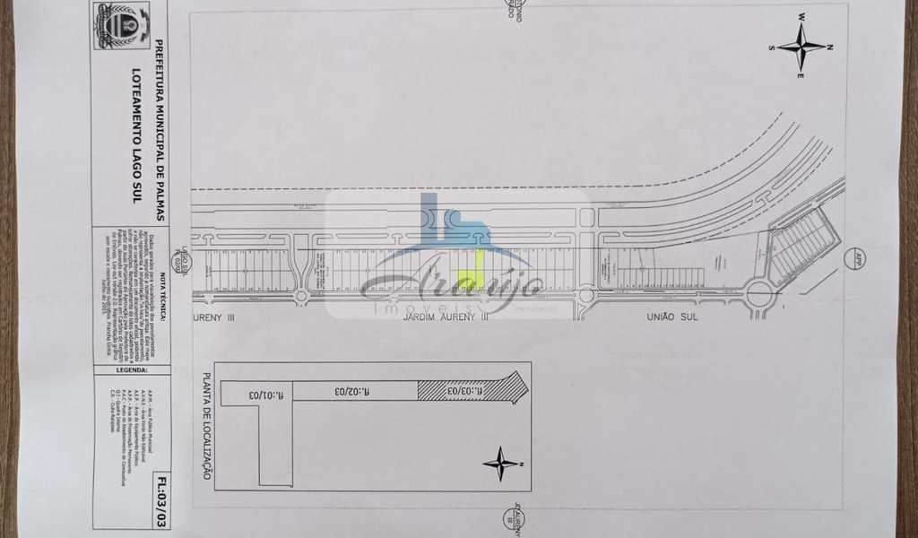 Terreno Comercial em Palmas, bairro Loteamento Lago Sul (Taquaralto)