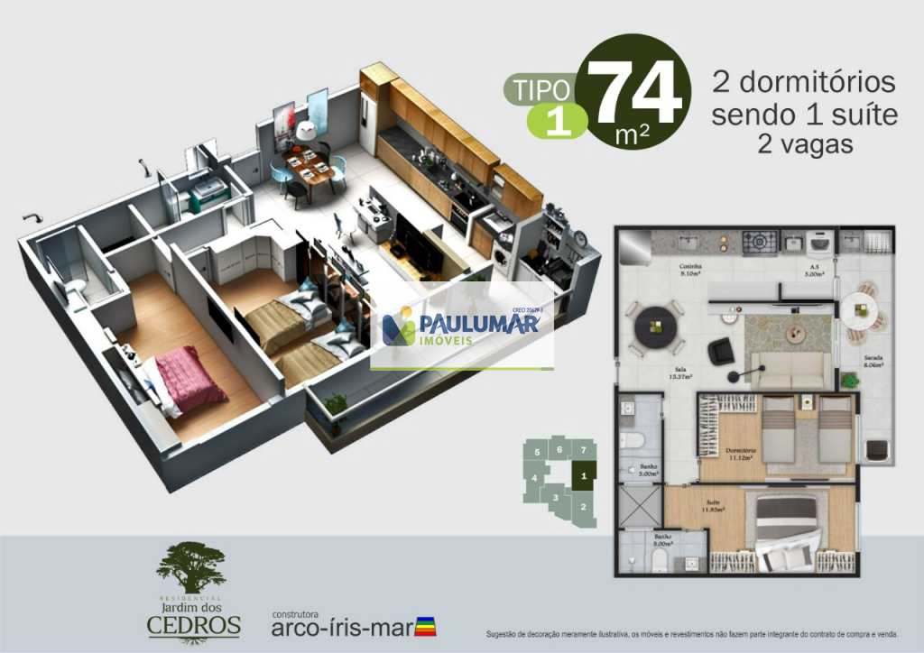 Apartamento à venda com 1 quarto, 51m² - Foto 19