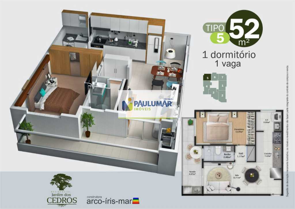 Apartamento à venda com 1 quarto, 51m² - Foto 23