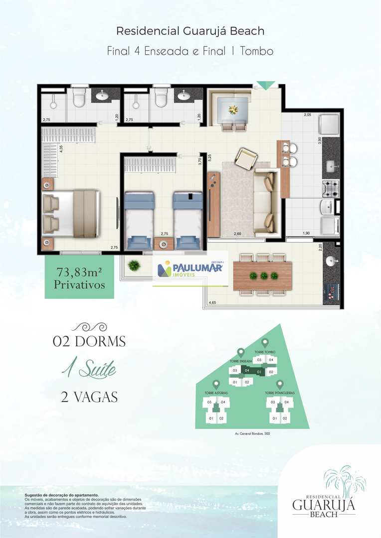 Apartamento à venda com 2 quartos, 73m² - Foto 47