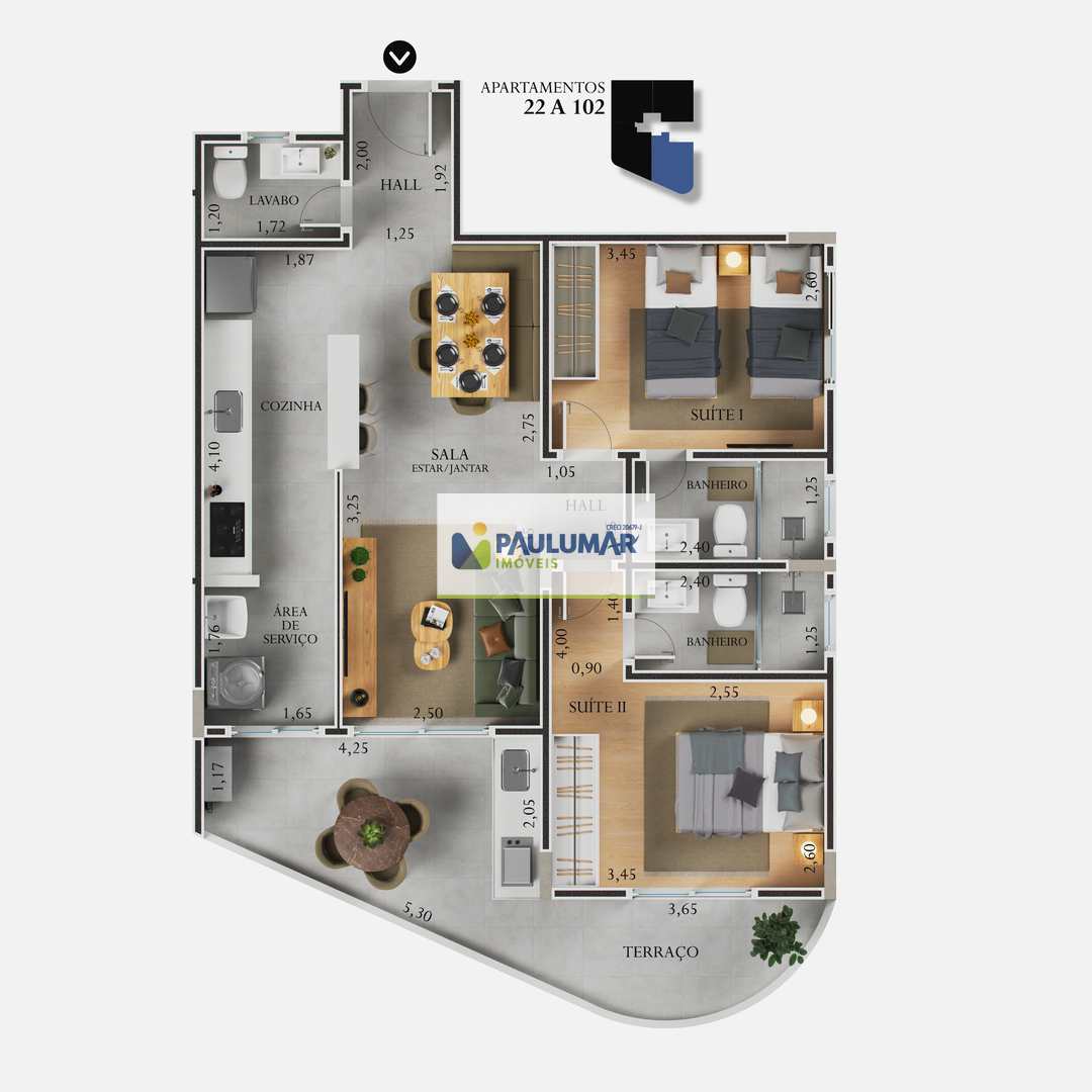 Apartamento à venda com 2 quartos, 79m² - Foto 10